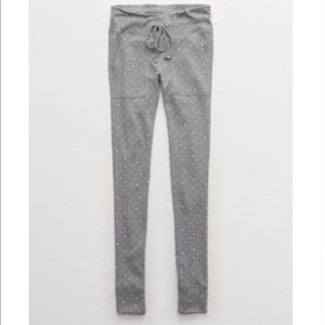 Aerie Waffle Sleep Polka Dot Legging - XXS